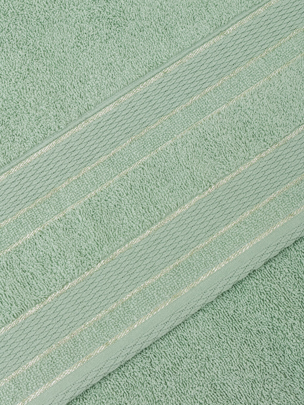 Turkuaz Çizgili Yüz Havlusu 50x80 cm-3