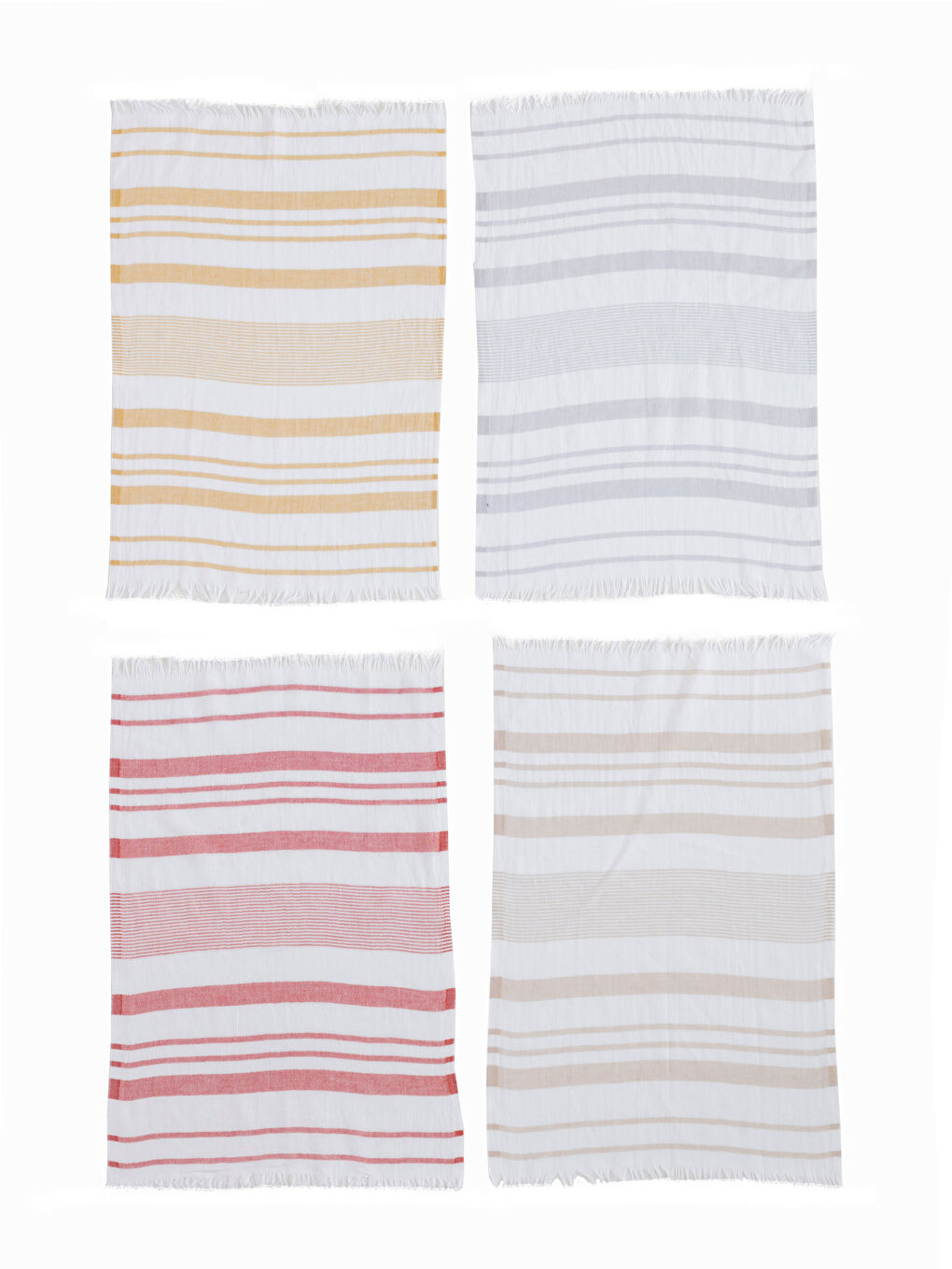 Striped Cotton Loincloth Drying Cloth Set of 4-3