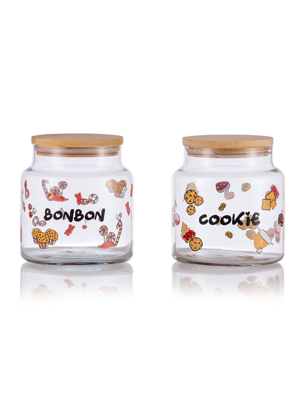 Karışık Ahşap Kapaklı 2 Parça Saklama Kabı 635 ml-4