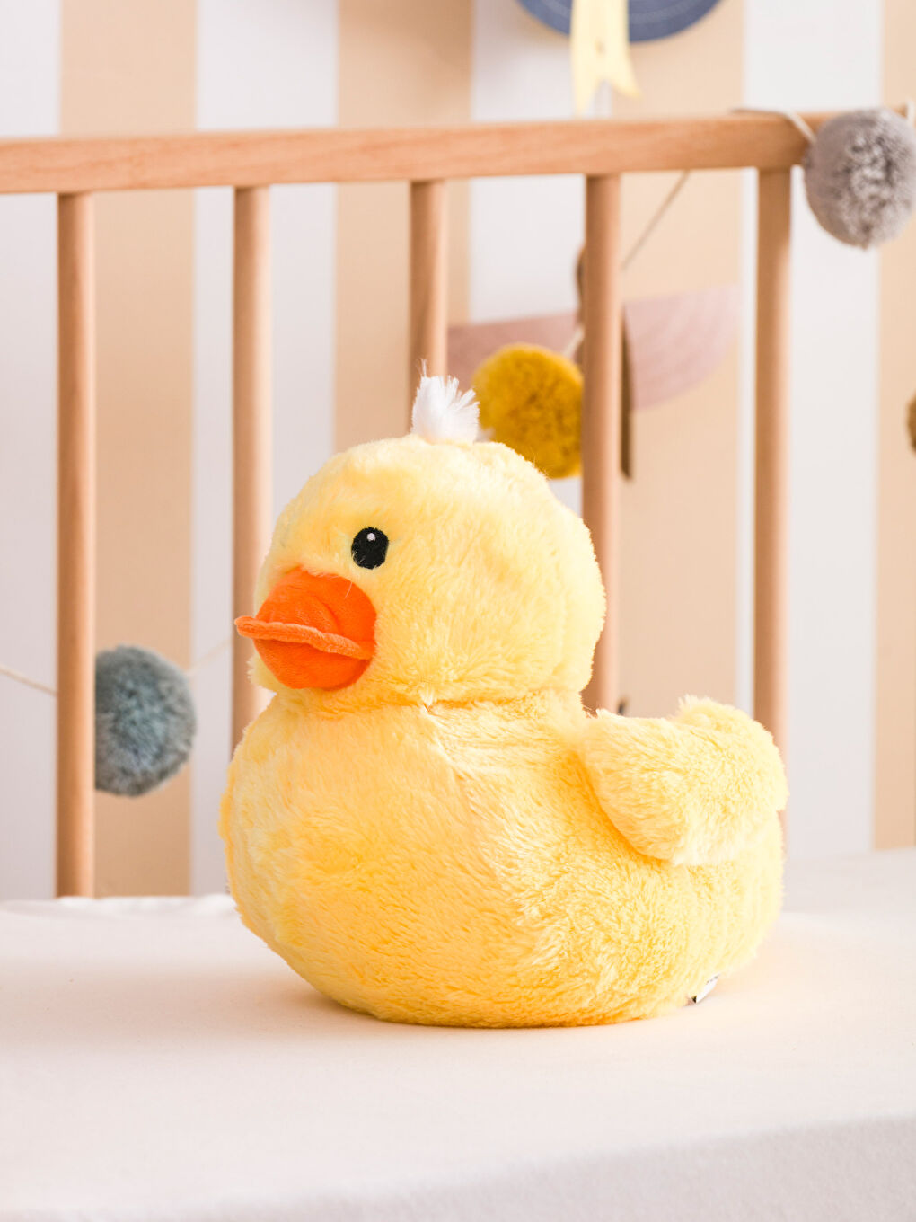 Sarı Civciv Figürlü Dolgulu Bebek Kırlent 30 cm