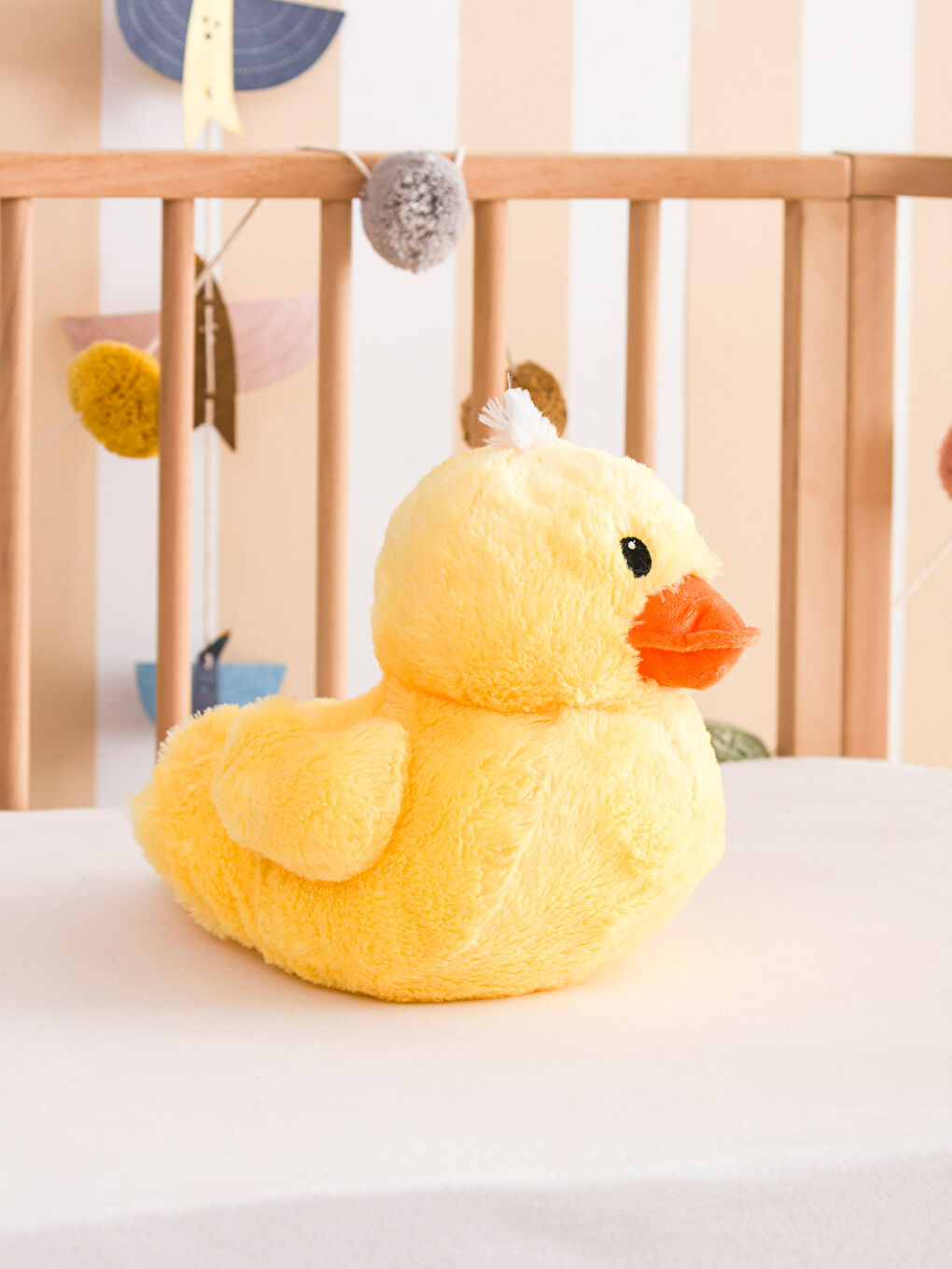 Sarı Civciv Figürlü Dolgulu Bebek Kırlent 30 cm-1