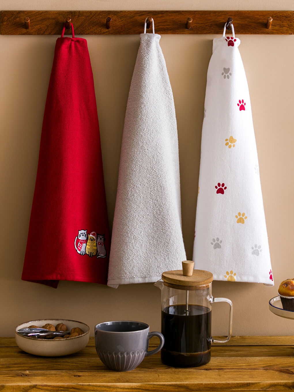 Karışık Baskılı Kurulama Bezi 3'lü 40x50 cm