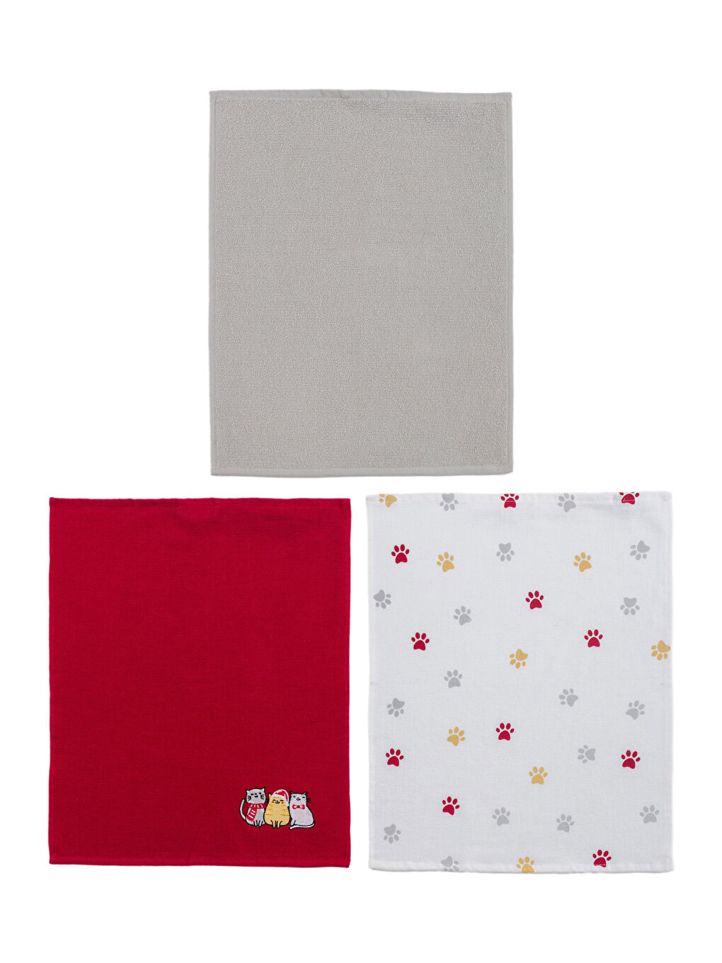 Karışık Baskılı Kurulama Bezi 3'lü 40x50 cm-4