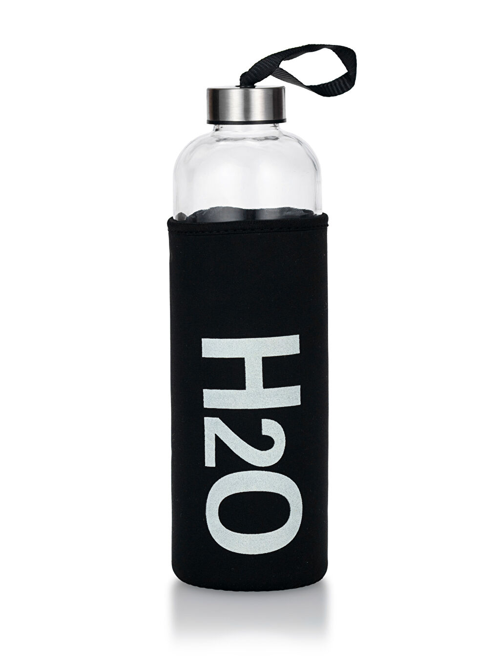 H2O Siyah Cam Kılıflı Su Matarası 1000 Ml - 3