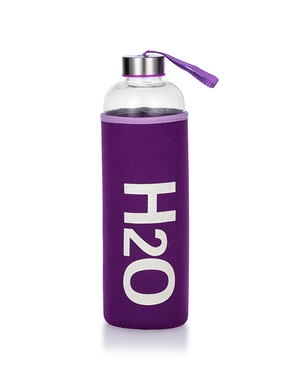 H2O Mor Cam Kılıflı Su Matarası 1000 Ml - 3