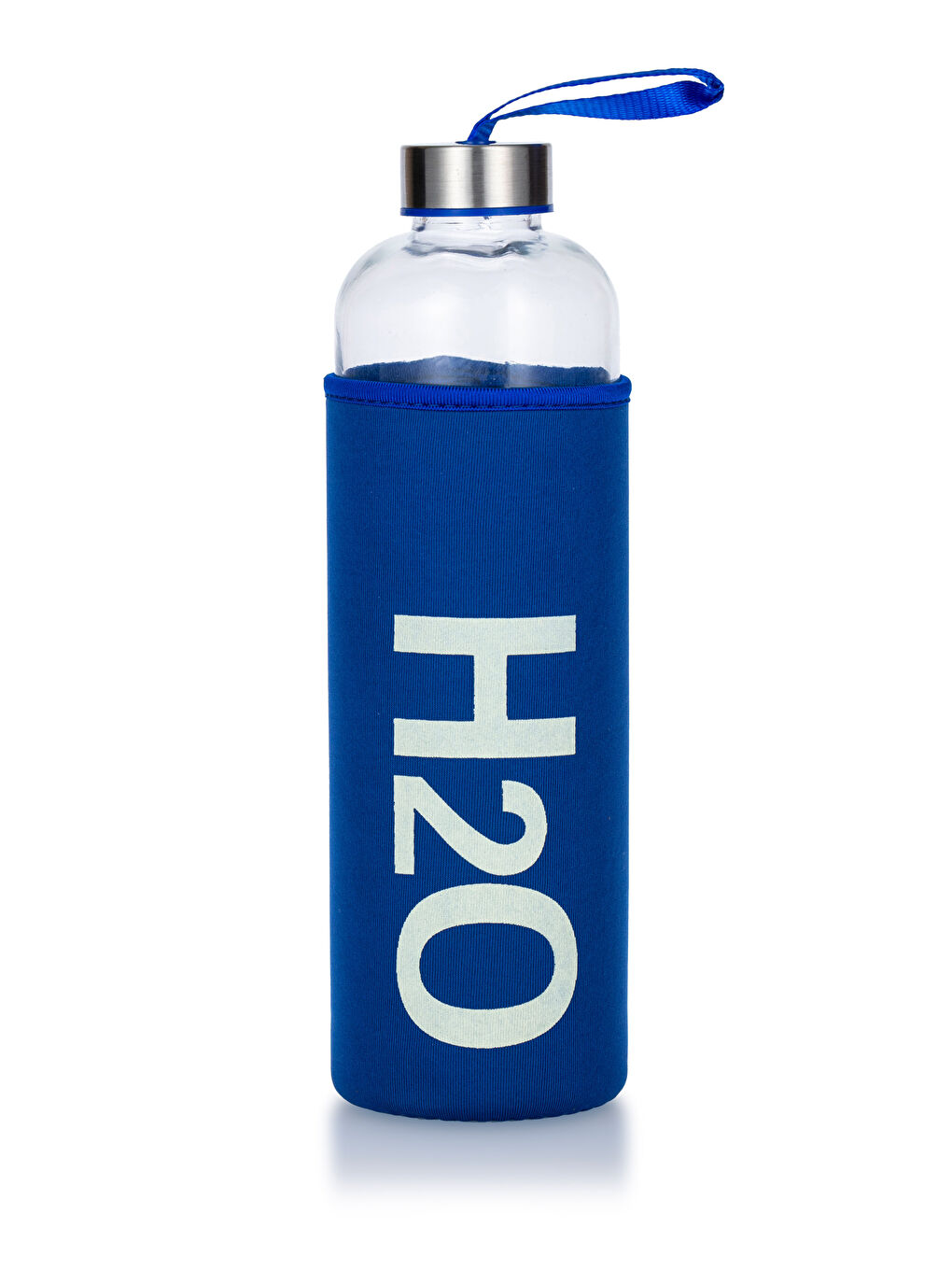 Mavi Cam Kılıflı Su Matarası 1000 ml-3