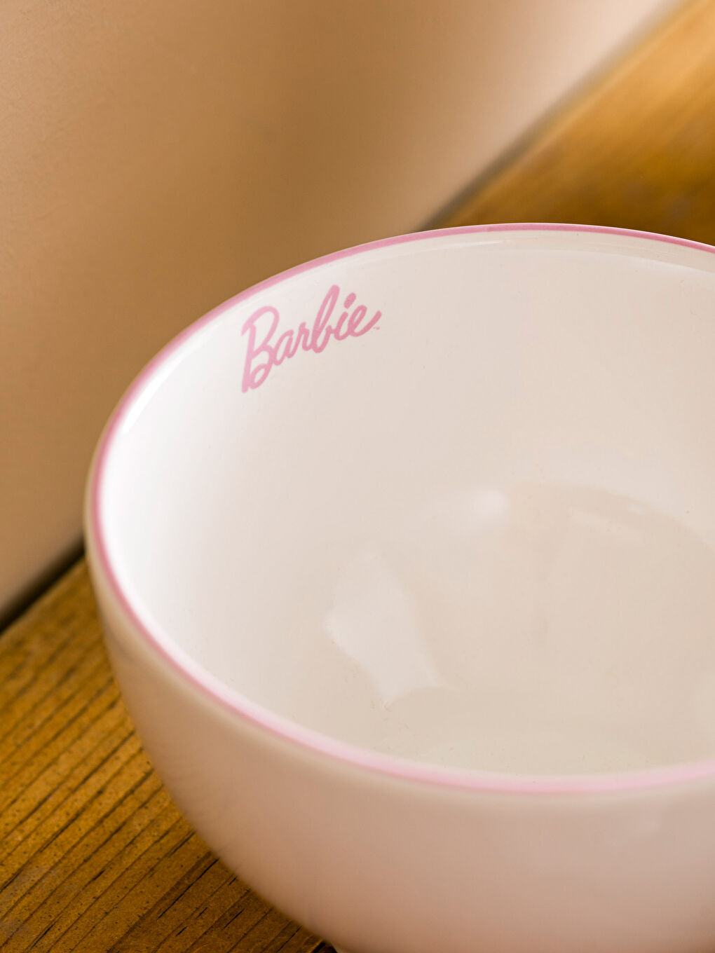 Pembe Barbie Baskılı Seramik Kase Seti 15 cm-2