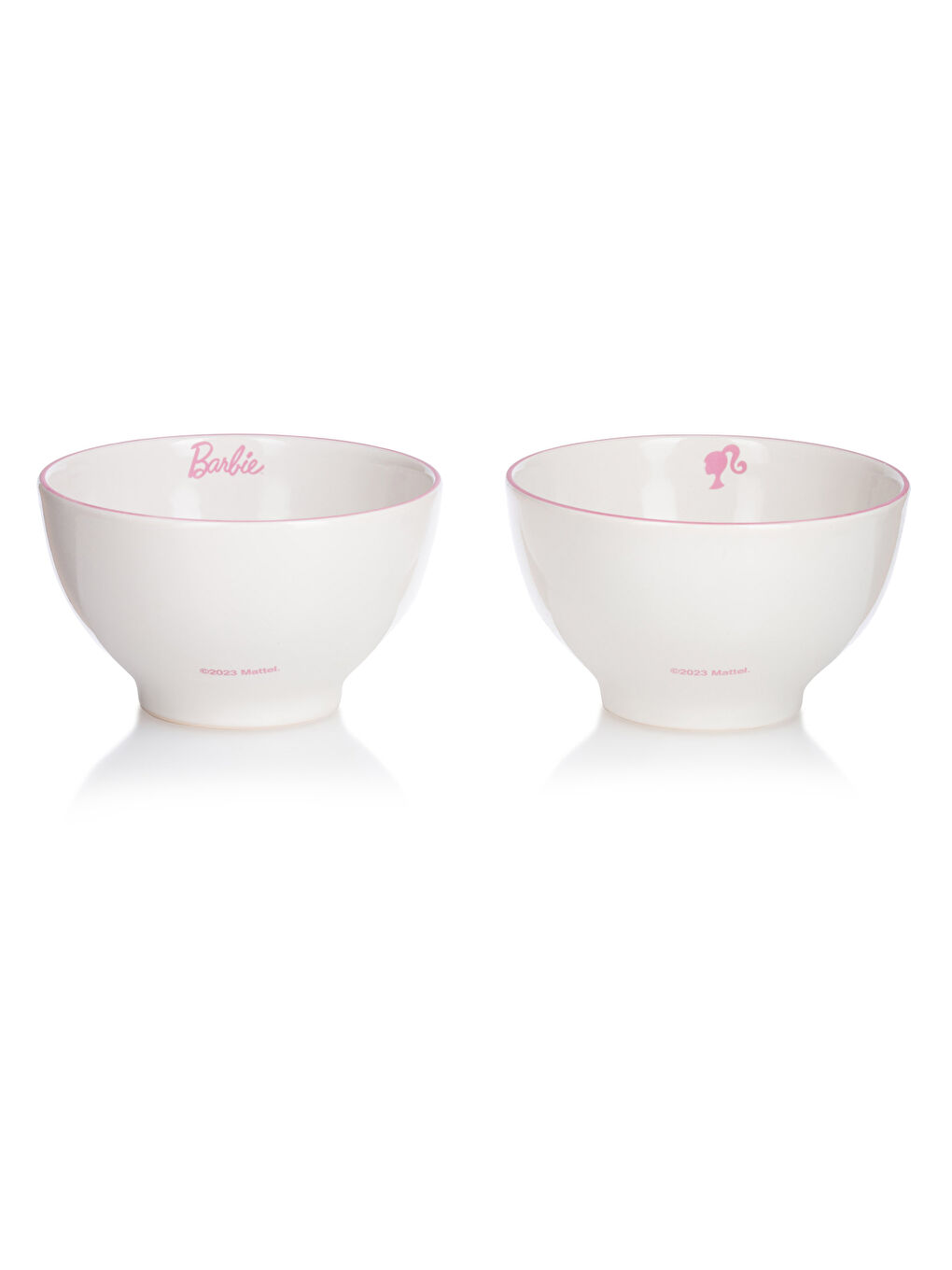 Pembe Barbie Baskılı Seramik Kase Seti 15 cm-4