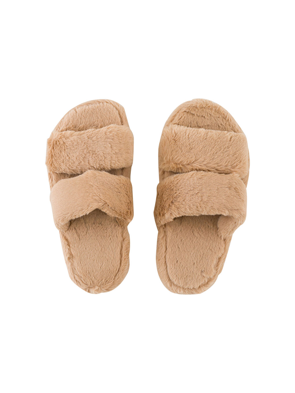 Double Band Women's Plush Indoor Slippers -S4CK75Z8-S6P