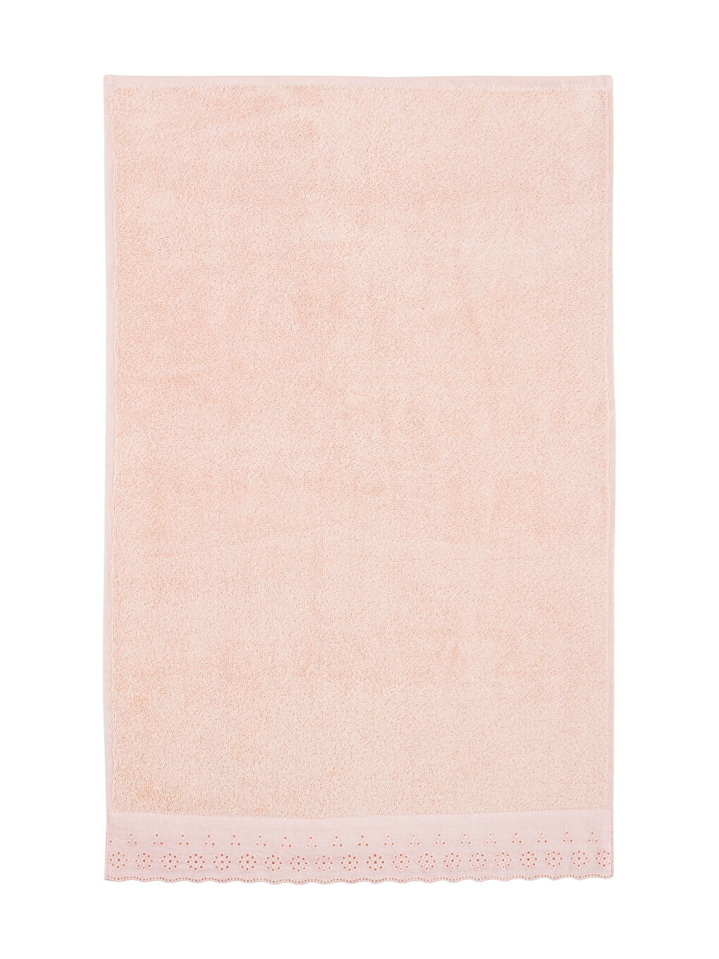 Pembe Çiçek Nakışlı Yüz Havlusu 50x80 cm-4