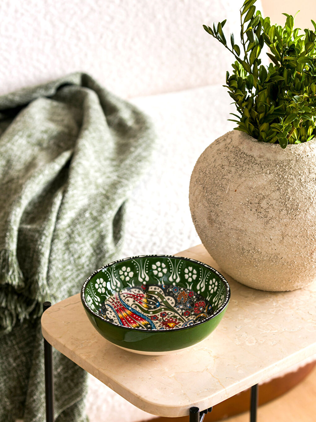 Karışık Desenli Seramik Kase 16 cm-1