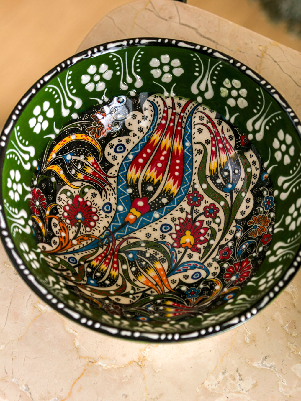 Karışık Desenli Seramik Kase 16 cm-2