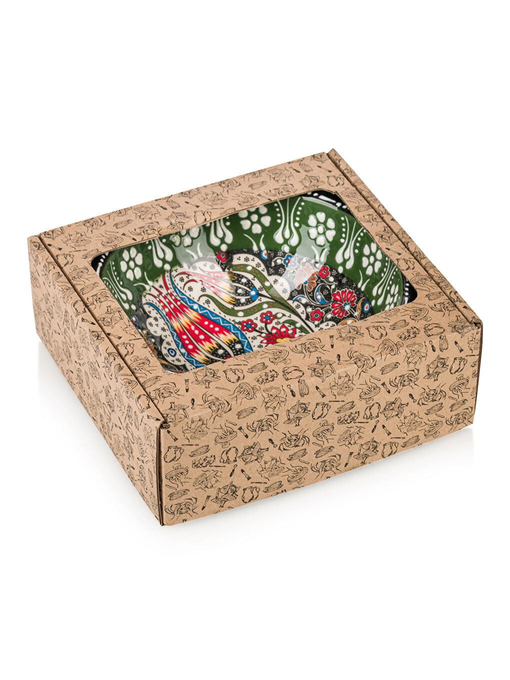 Karışık Desenli Seramik Kase 16 cm-3