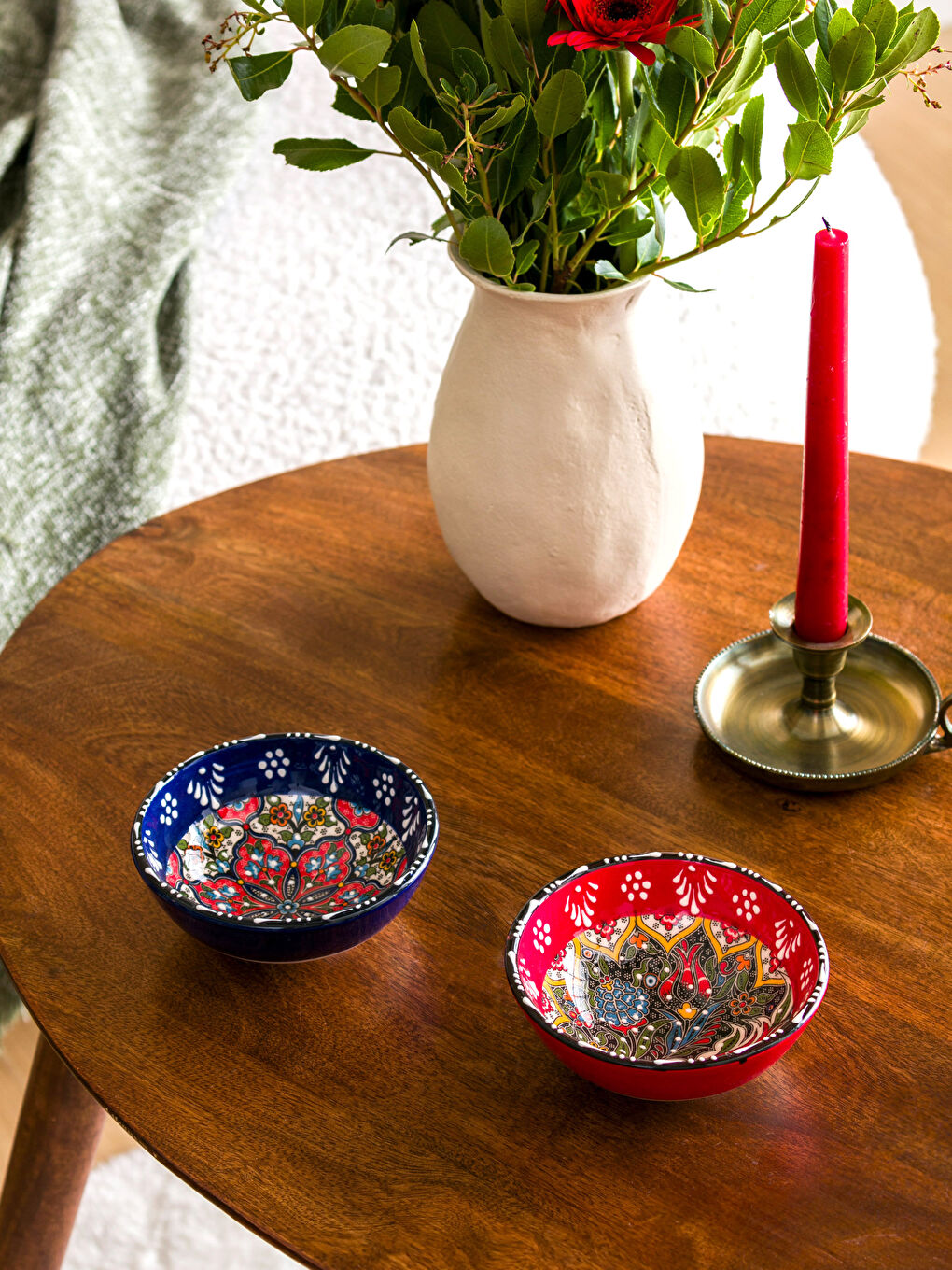 Karışık Desenli Seramik Kase Seti 2'li