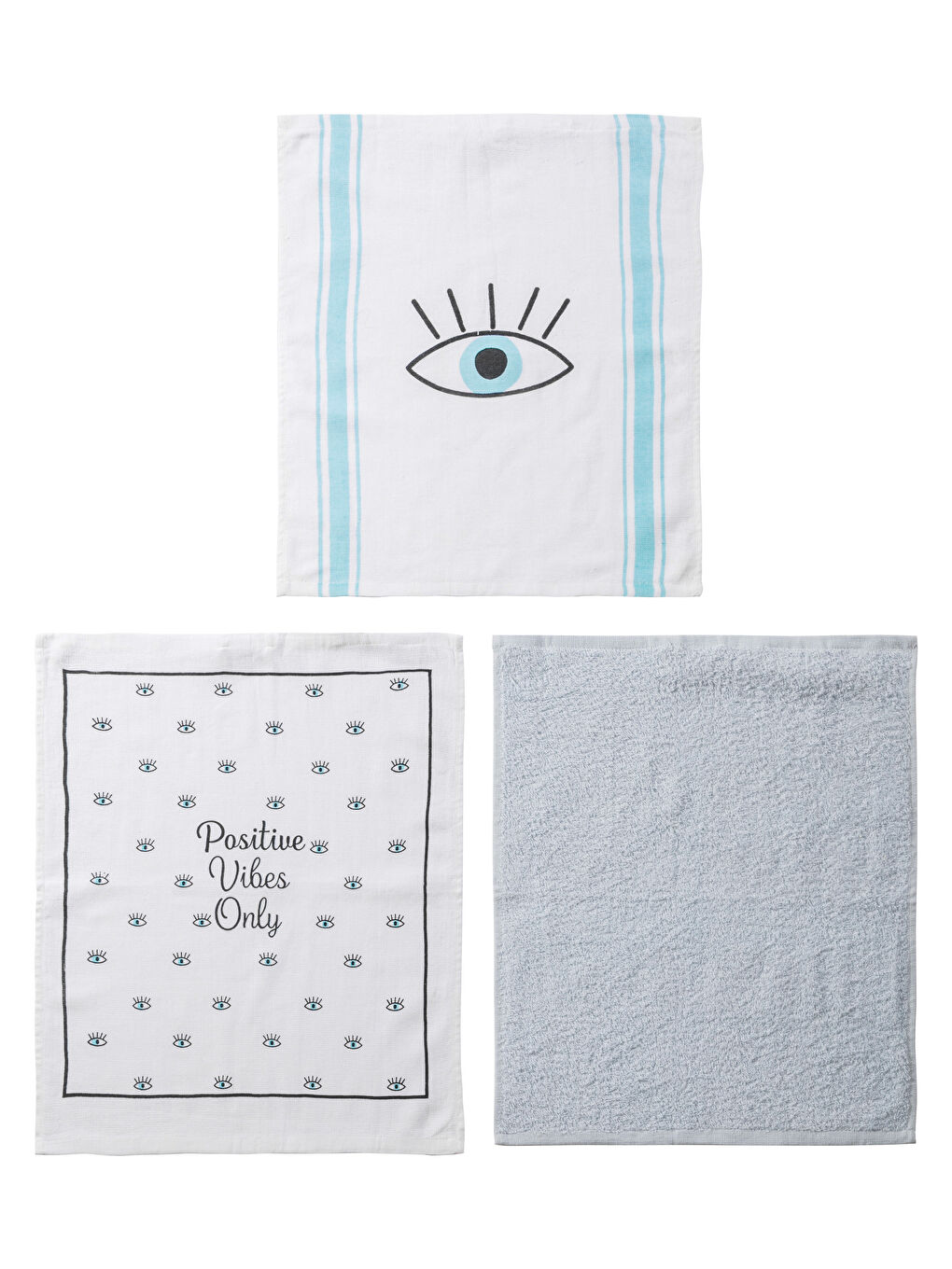 Mavi Baskılı Kurulama Bezi 3'lü 40x50 cm-10