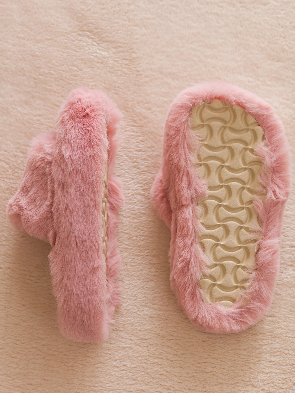 Single Band Plush Women's House Slippers-3