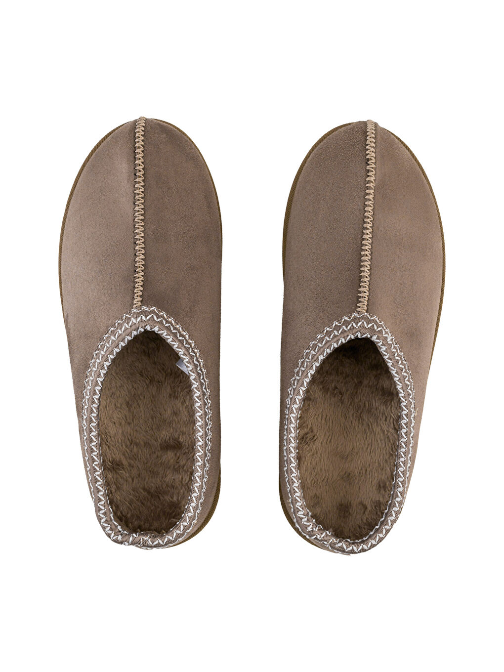 Kahverengi Önü Kapalı Süet Kadın Ev Terliği-5