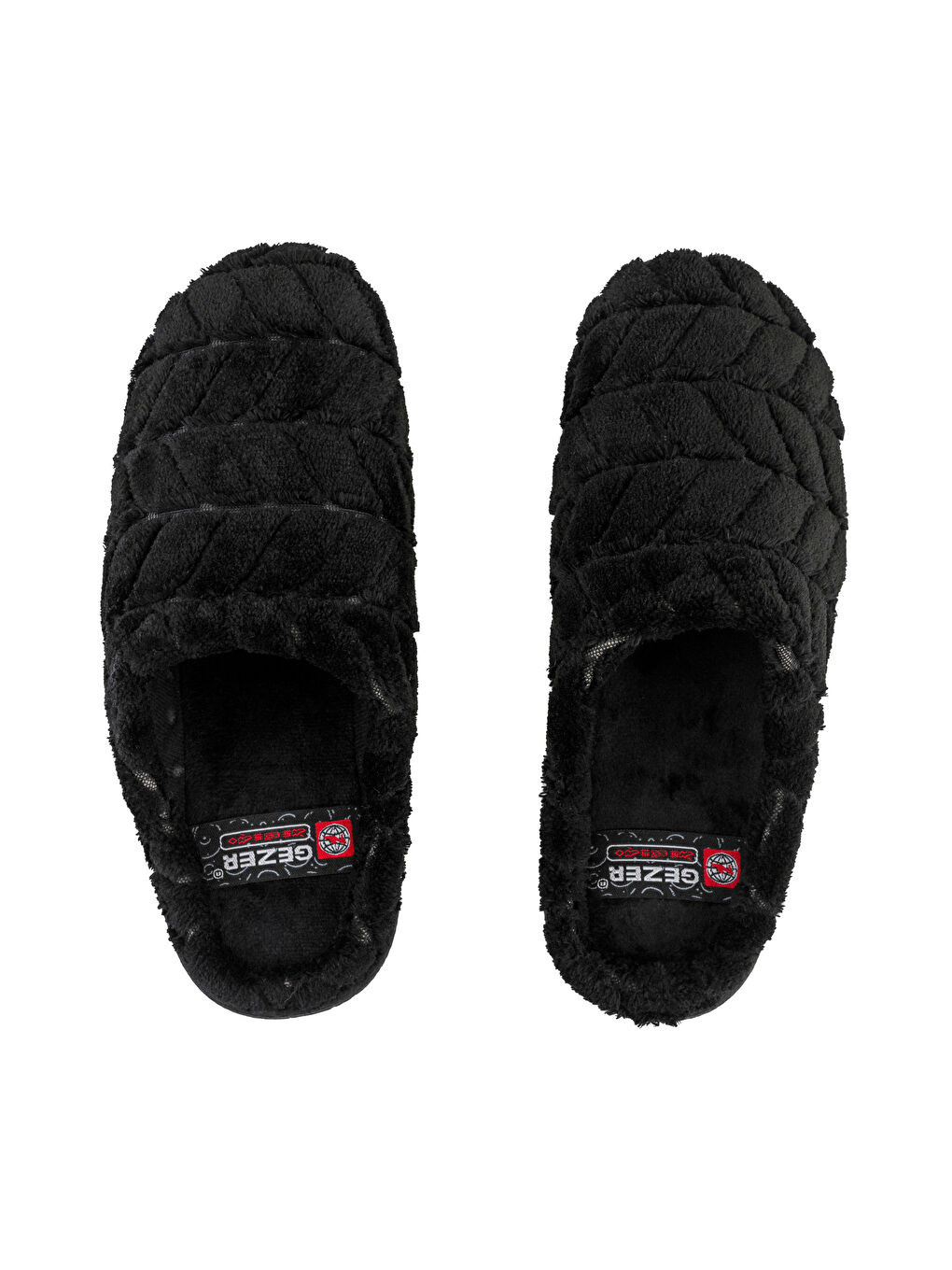 Siyah Desenli Kadın Ev Terliği-5