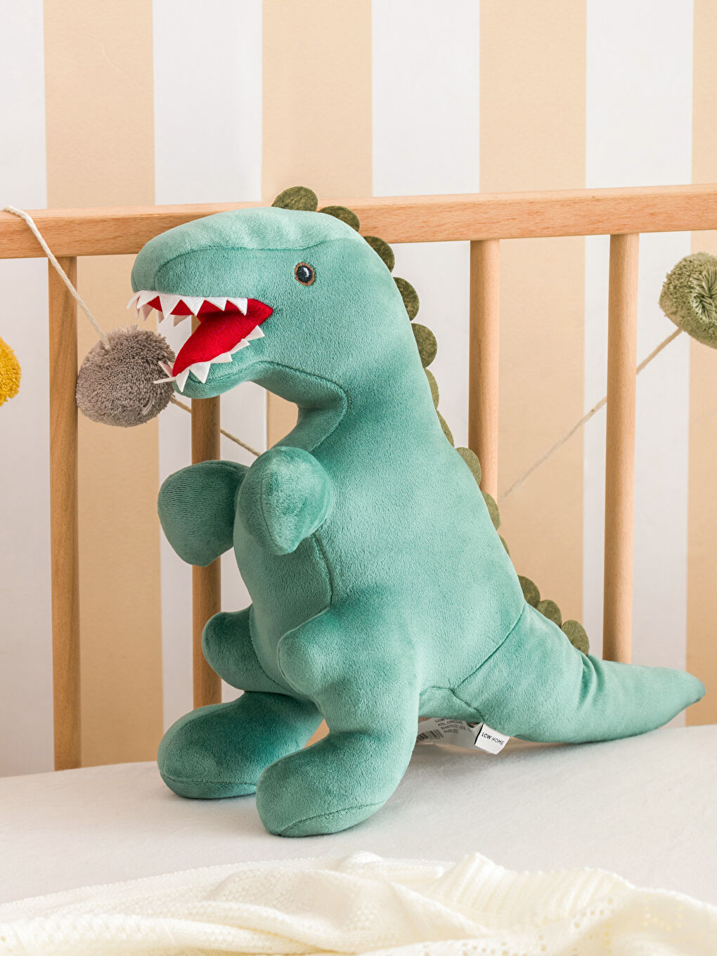 LCW HOME Haki Dinozor Figürlü Bebek Kırlent 37 Cm