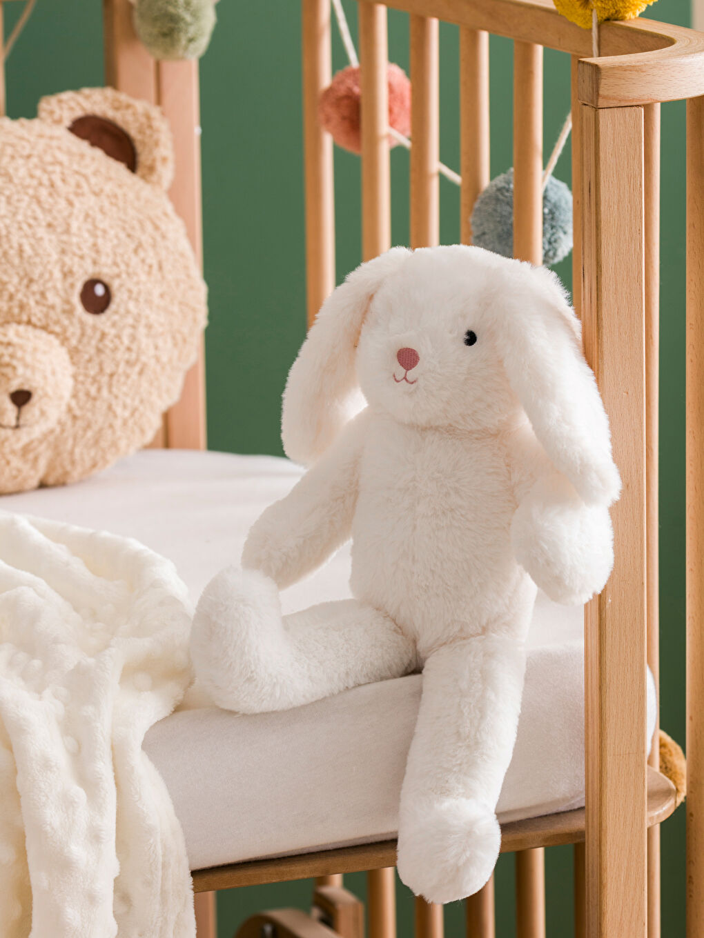 Rabbit Figured Plush Baby Cushion 37 cm -W48754Z1-EEW