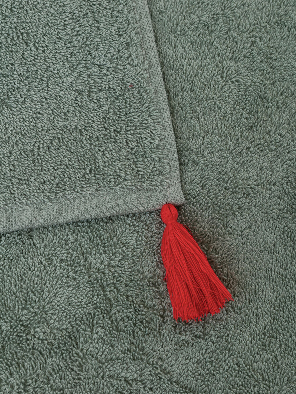 Haki Ağaç Nakışlı Yüz Havlusu 50x80 cm-4