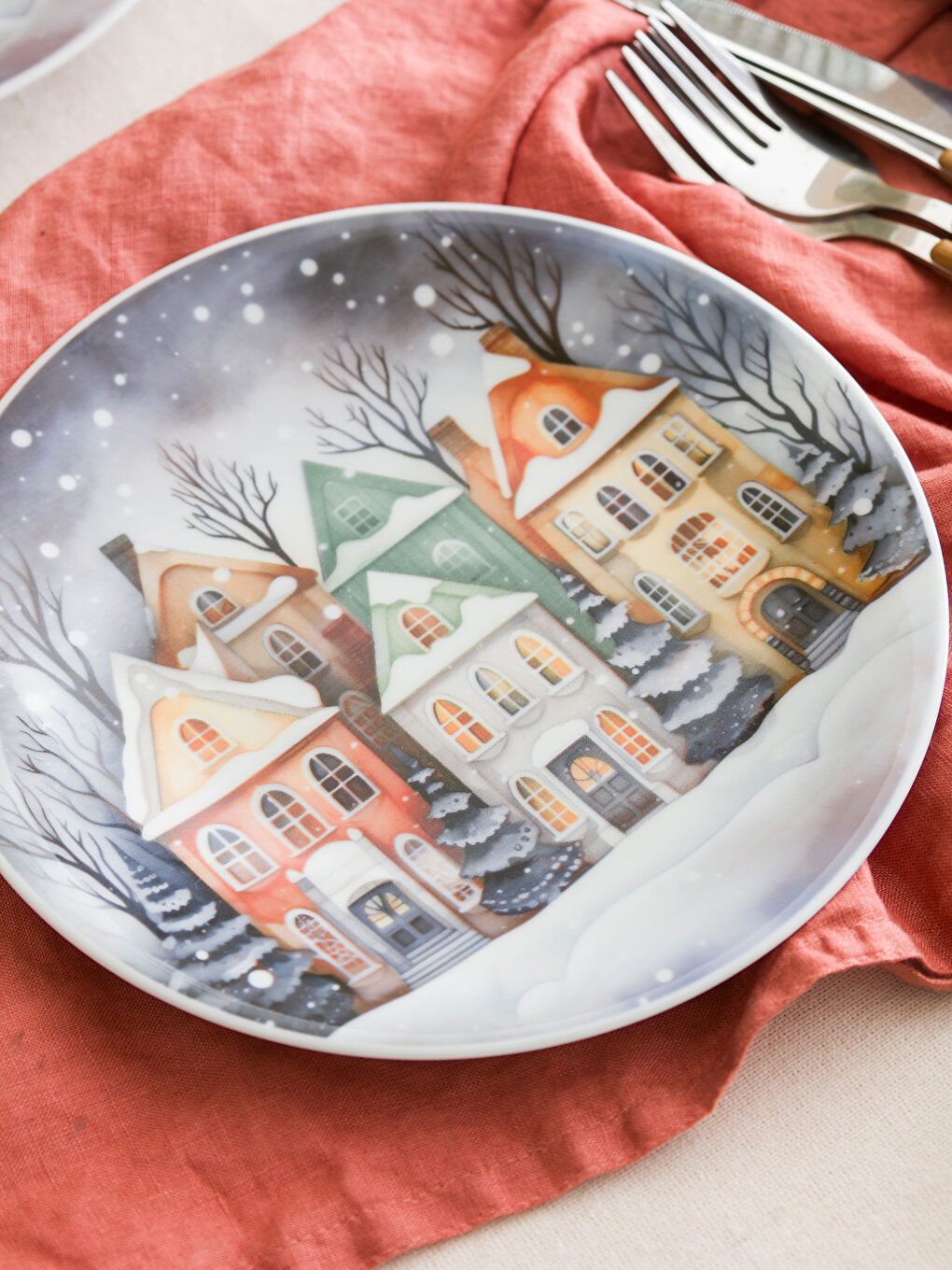 Karışık Baskılı Porselen Tabak 6'lı 21 cm-2