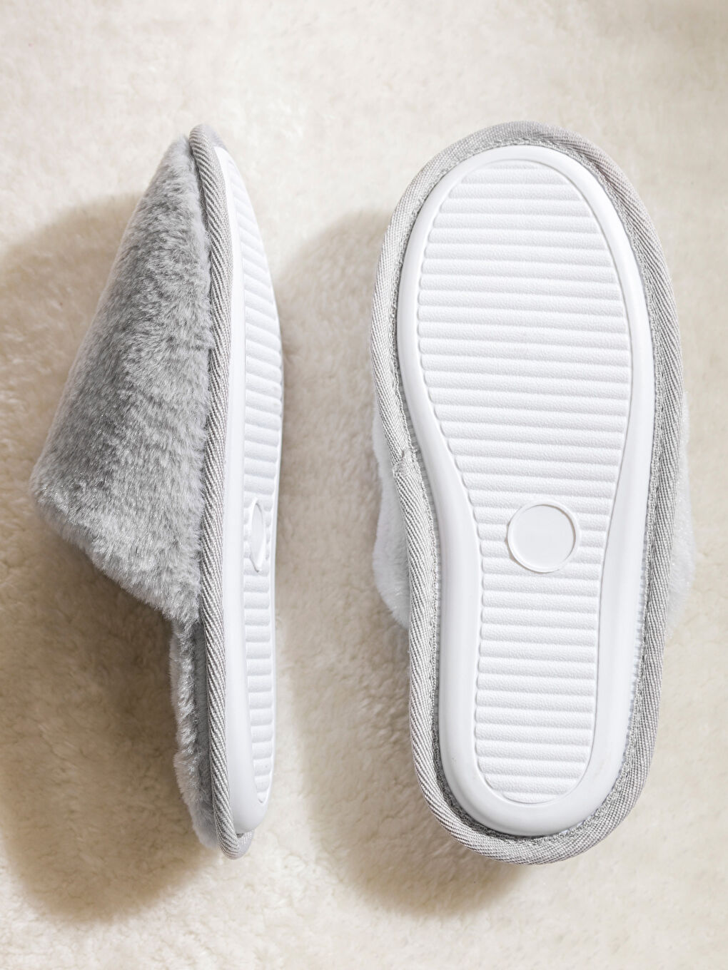 Plain Plush Women's Home Slippers-3