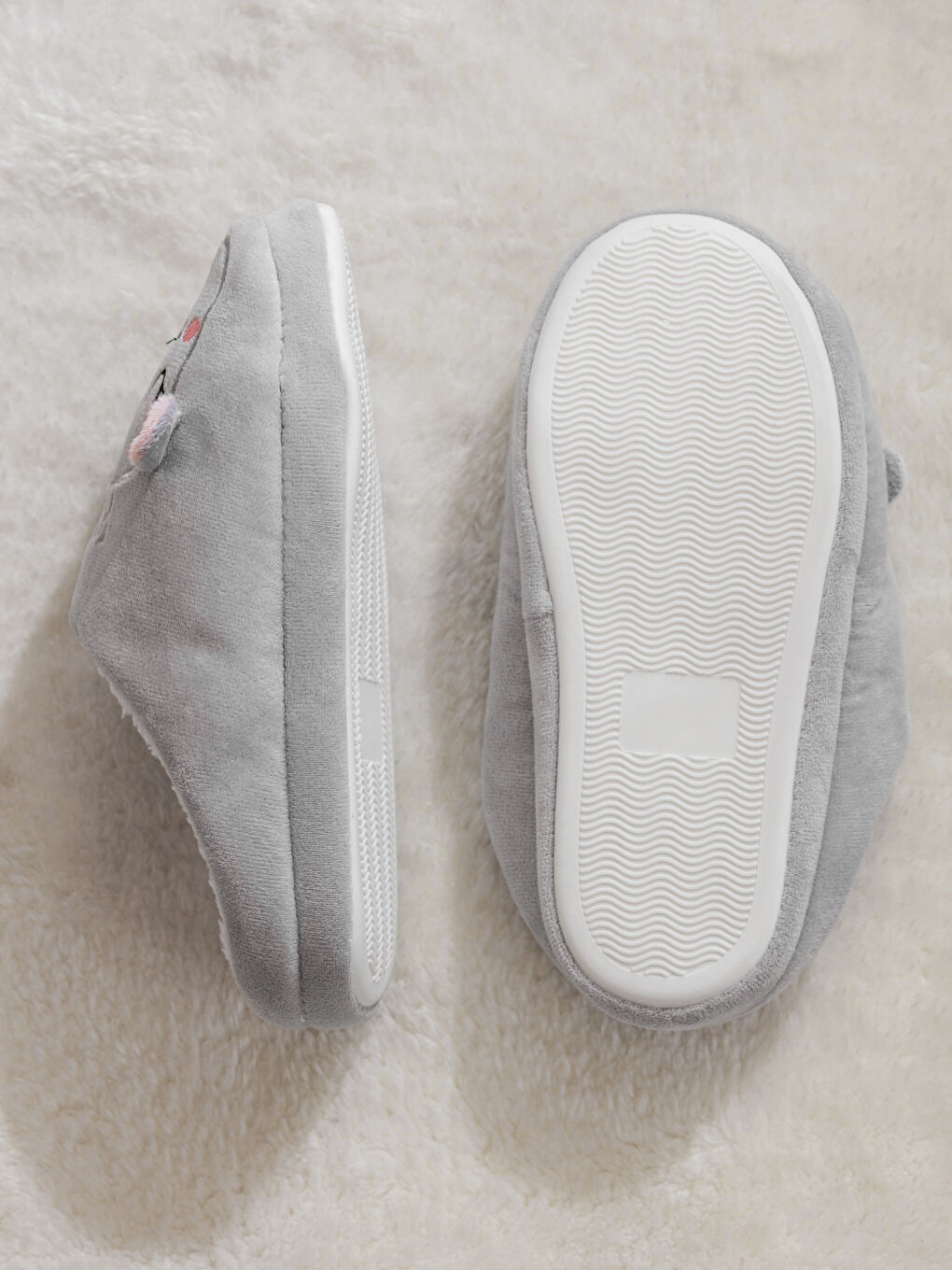 Papuci de casă pentru Femei Brodați cu Ursuleț de Pluș-3