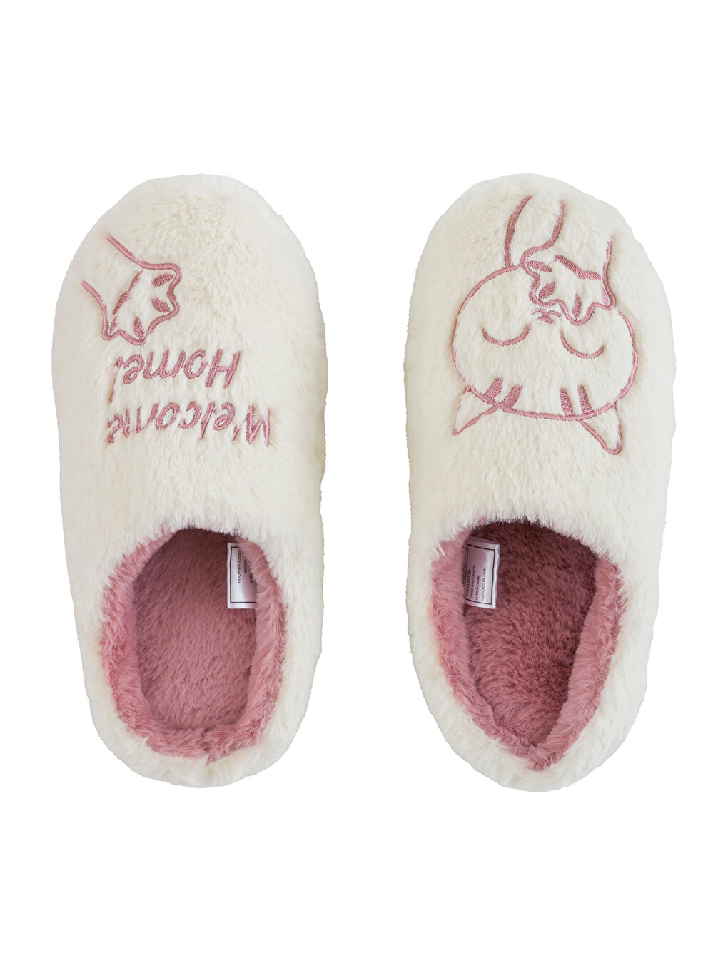 Papuci de casă pentru Femei Brodați cu Pisică-5