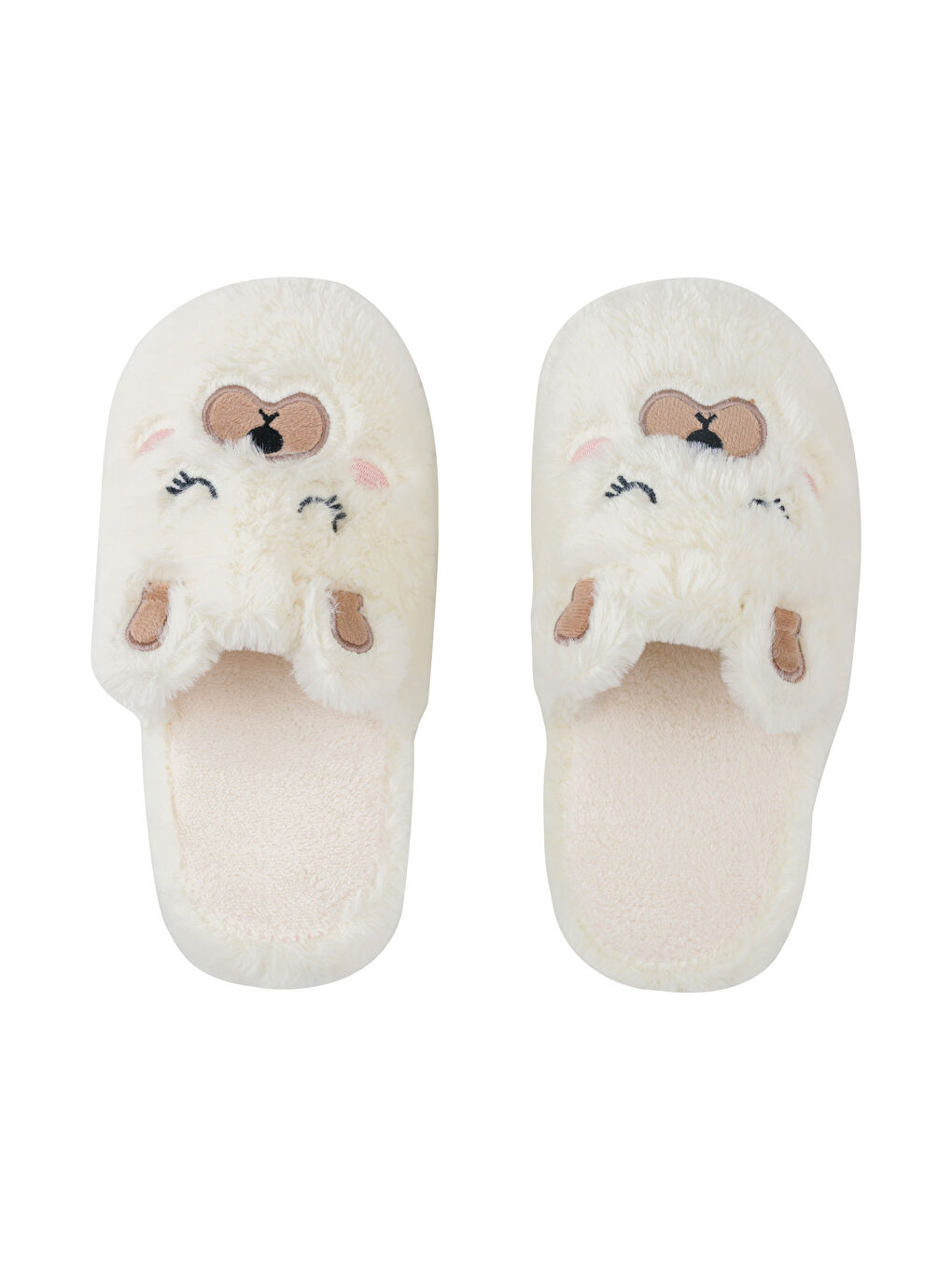 3D Appliqued Plush Women's Home Slippers-5
