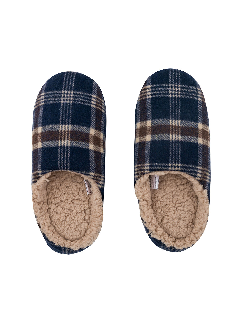 Тапочки мужские домашние в клетку-5