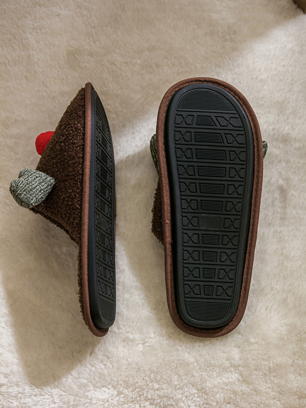 LC Waikiki Deer Embroidered Plush Women's Home Slippers -W4CA21Z8-V7S