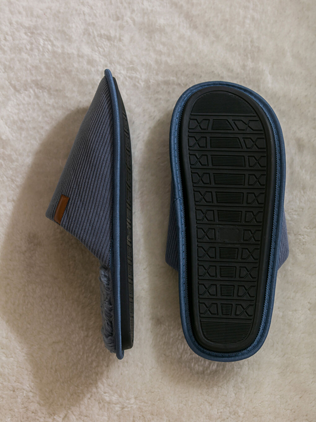 Papuci de Casă Vărgați Brodați pentru Bărbați-3