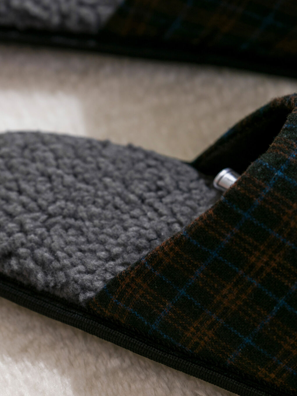 LCW STEPS Plaid Patterned Men's Home Slippers -W4CA27Z8-F9C