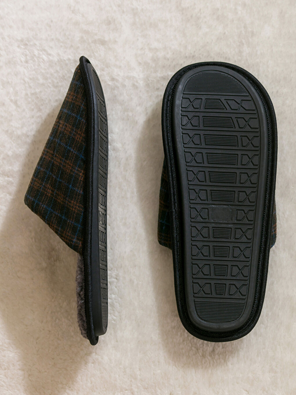 LCW STEPS Plaid Patterned Men's Home Slippers -W4CA27Z8-F9C