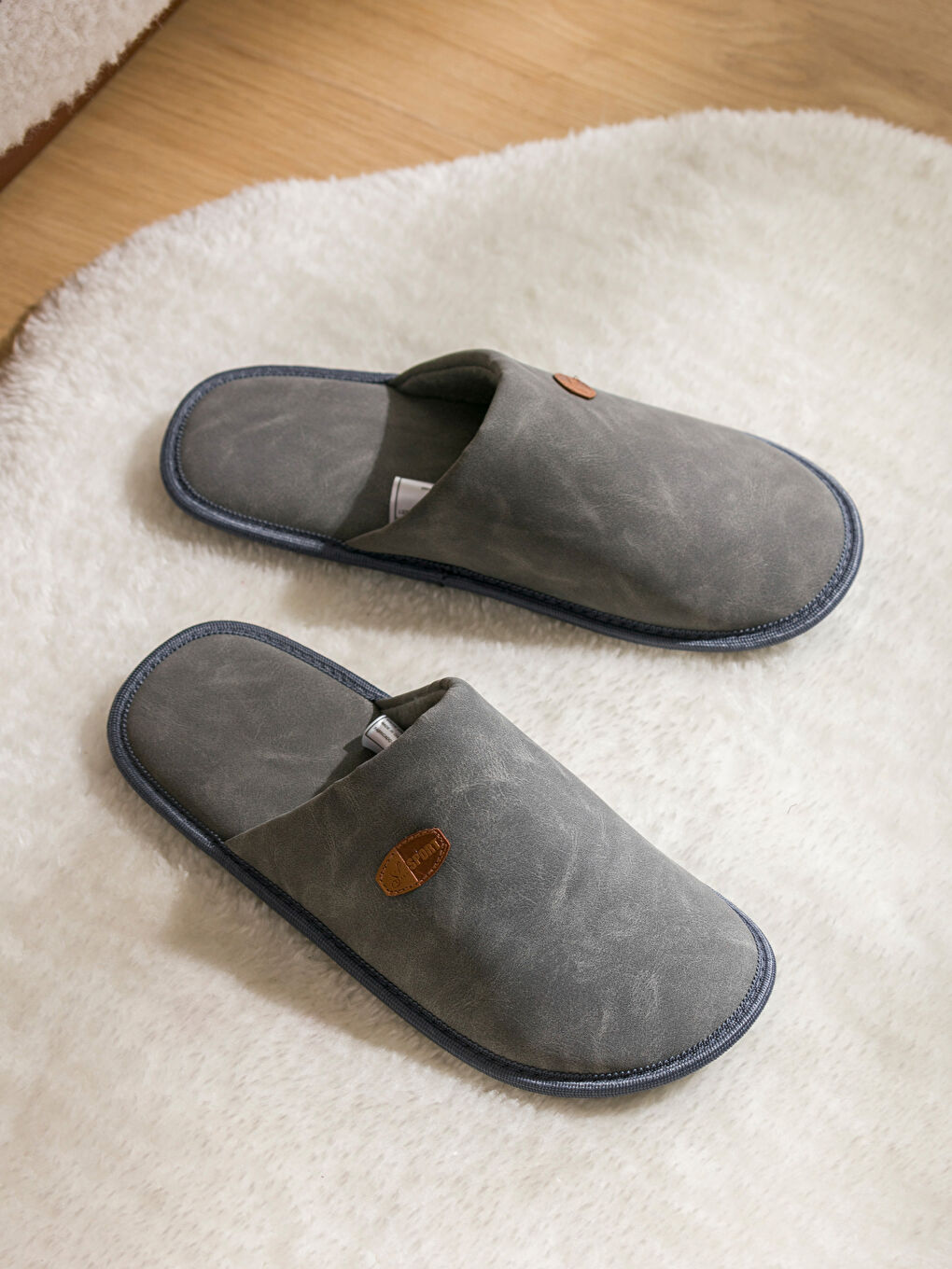 LCW STEPS Faux Suede Men's Home Slippers -W4CA29Z8-DBQ