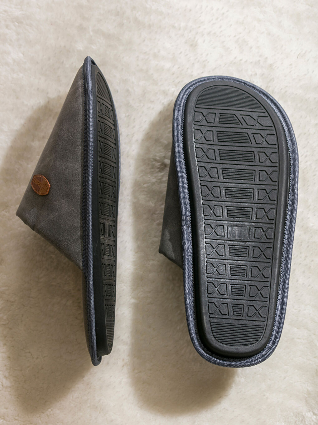 LCW STEPS Faux Suede Men's Home Slippers -W4CA29Z8-DBQ