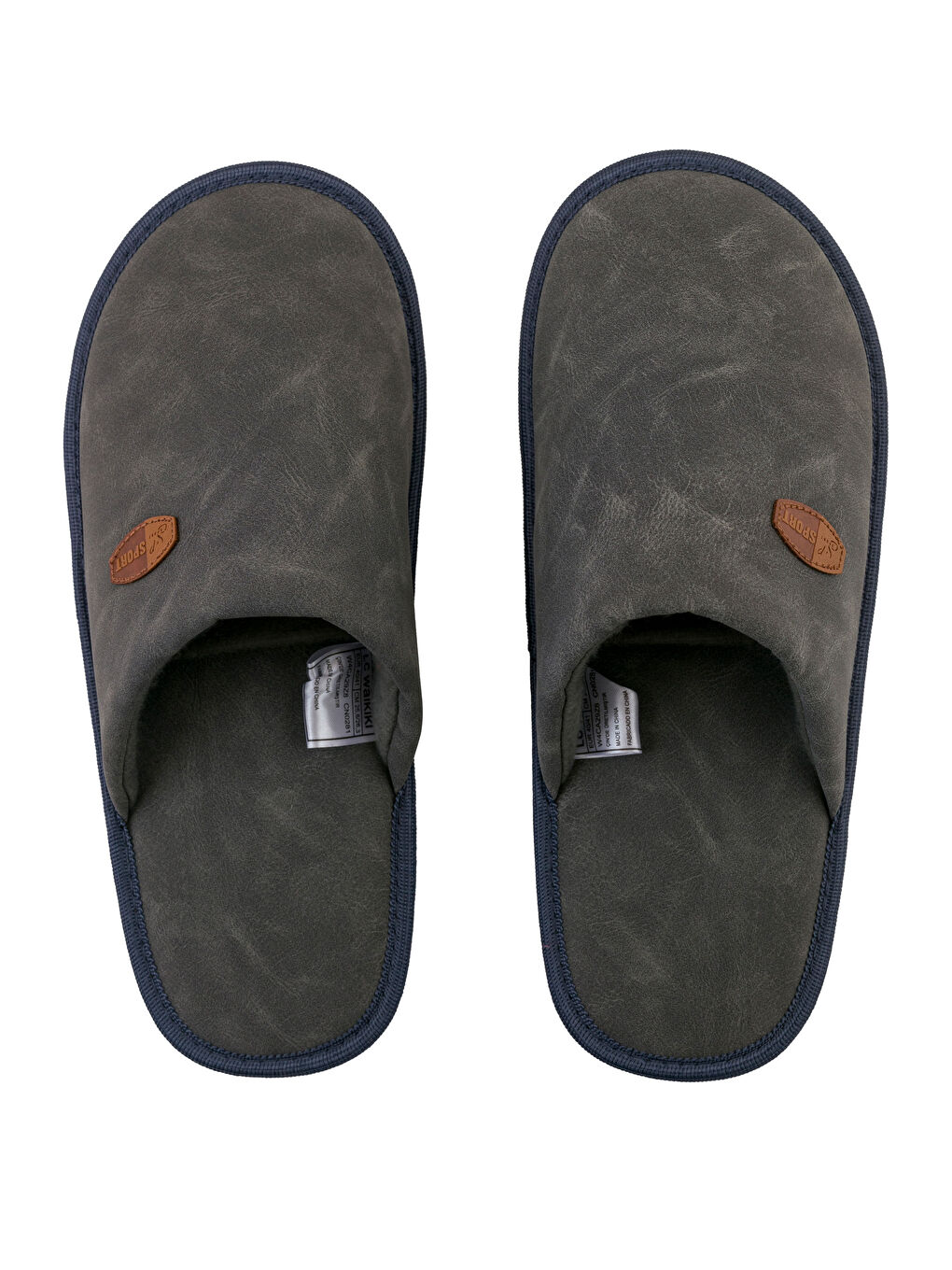 LCW STEPS Faux Suede Men's Home Slippers -W4CA29Z8-DBQ
