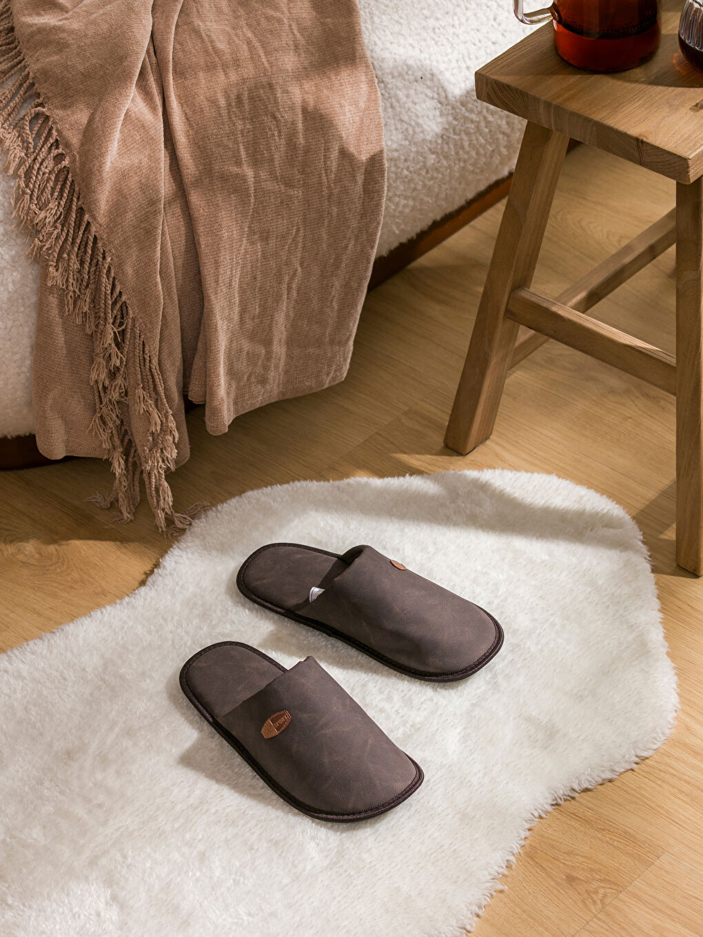 Faux Suede Men's Home Slippers