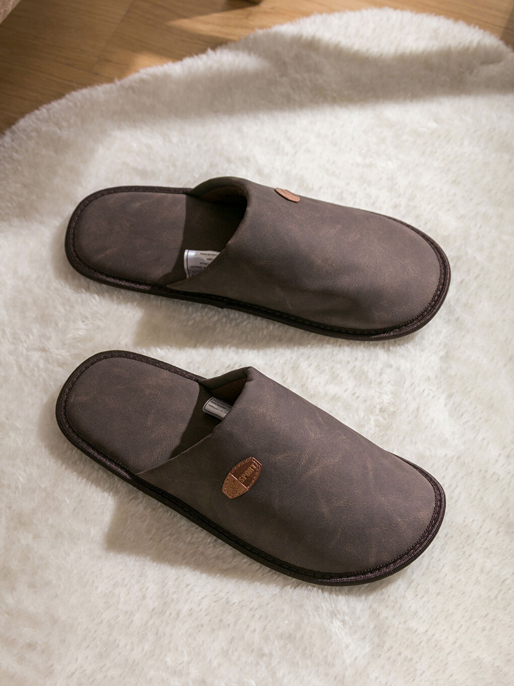 Faux Suede Men's Home Slippers-1