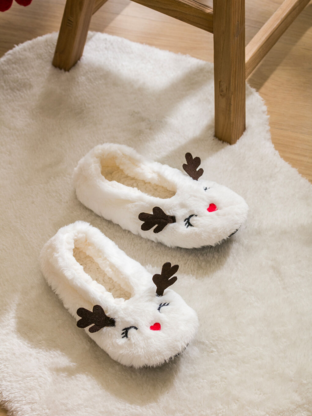 Deer Embroidered Women's Slipper Boots -W4CA45Z8-YJ3