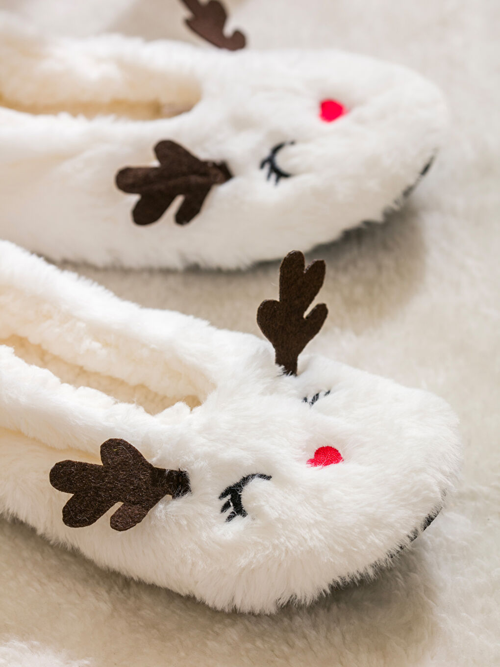Deer Embroidered Women's Slipper Boots -W4CA45Z8-YJ3