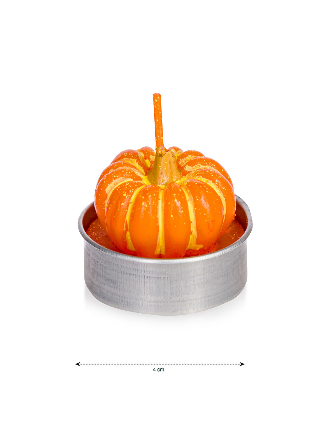 Kürbisförmiges Dekoratives Kerzenset im 6er-Pack-4