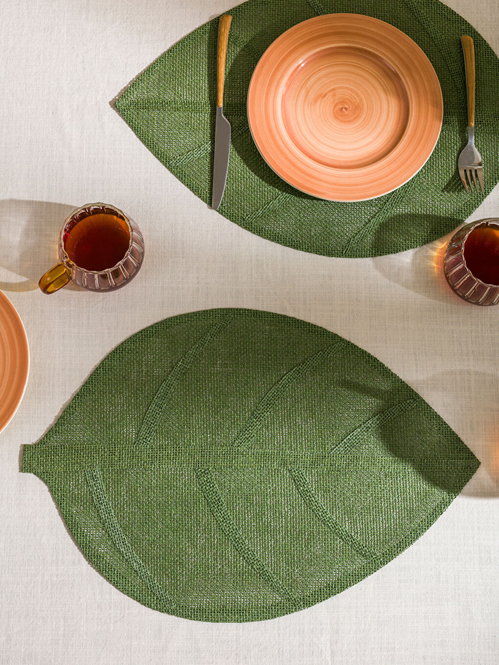 LCW HOME Leaf Patterned Placemat 2 Pack 33x50 cm -W4CC56Z8-YJD