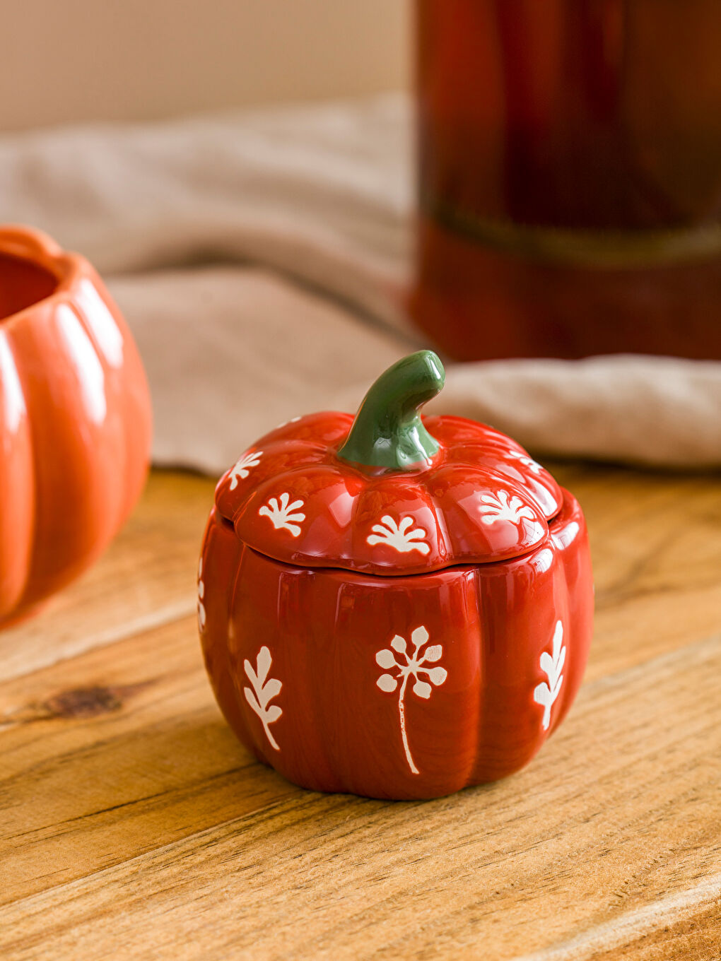 Bol de Zahăr Ceramic cu Model Dovleac 150 ml-1