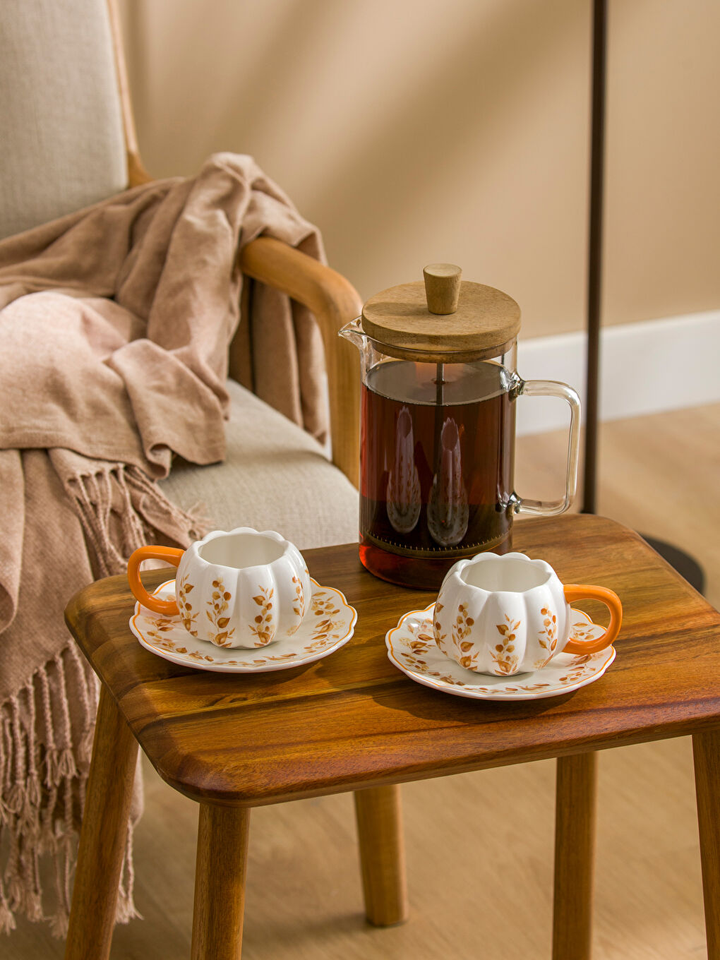 Printed 2-Person Porcelain Coffee Cup Set 90 ml -W4CD54Z8-EEW