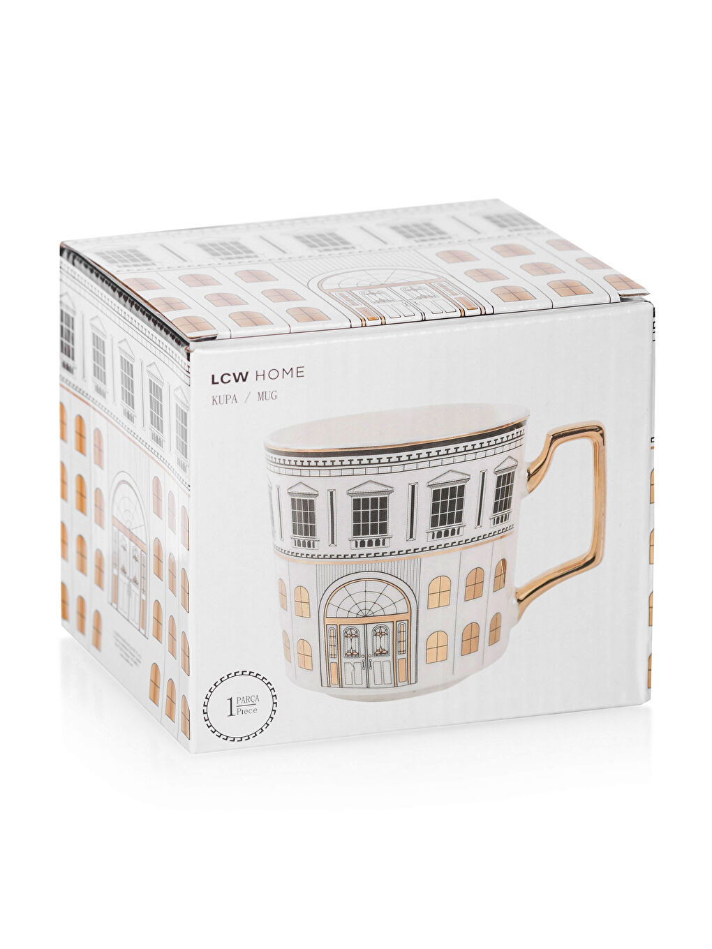 LCW HOME Beyaz Baskılı Porselen Kupa 360 Ml - 3