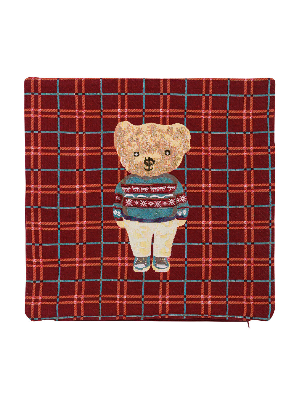 LCW HOME Karışık Baskılı Ayı Teddy Baskılı Kırlent Kılıfı 45x45 Cm - 4