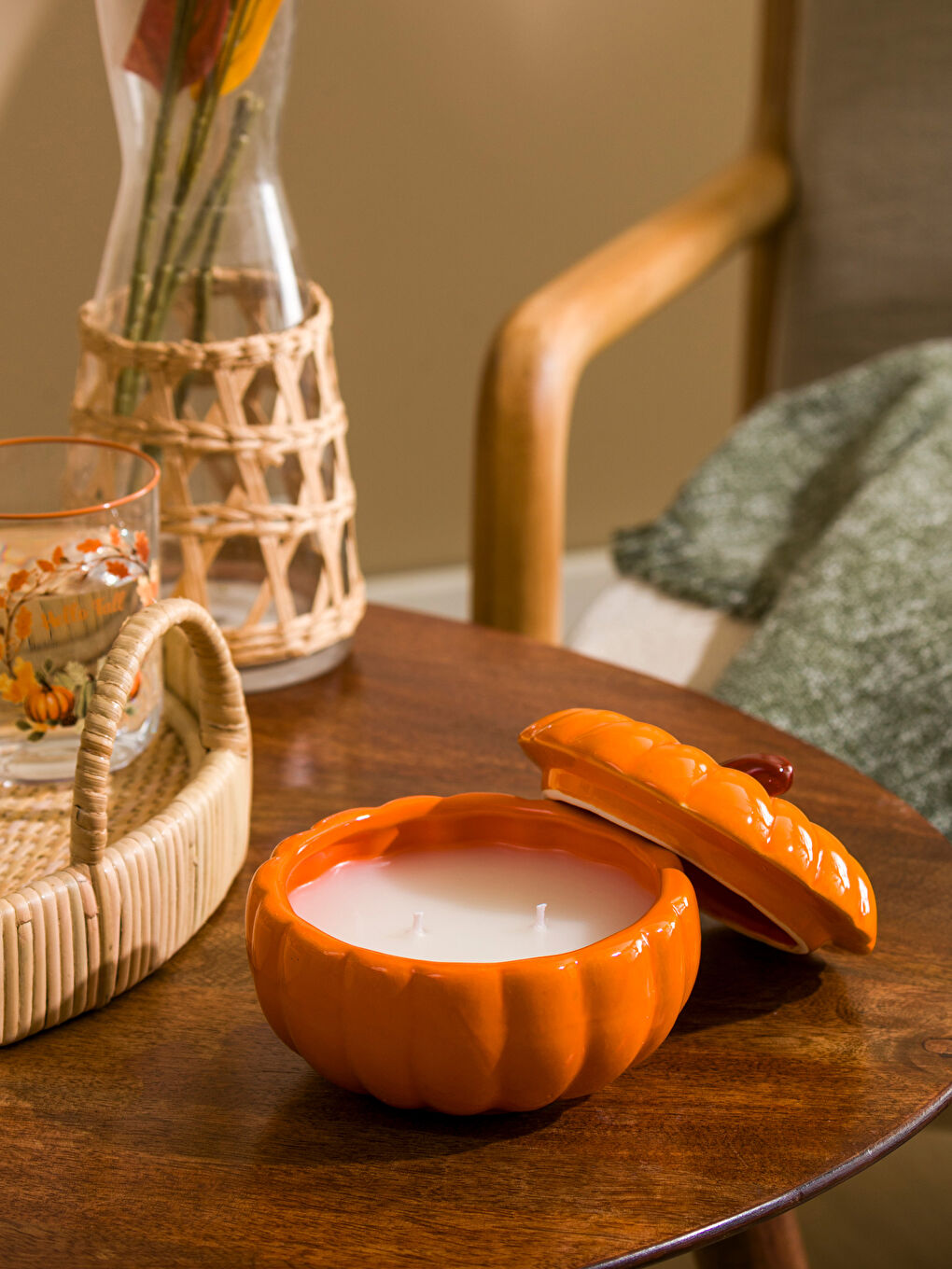 Turuncu Bal Kabağı Kokulu Mum 260 g-1