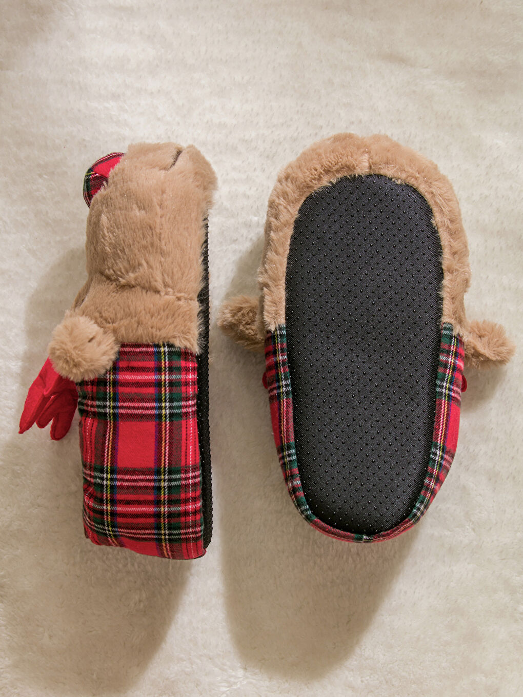 Deer Figured Plush Women's Home Slippers -W4CF87Z8-VVU
